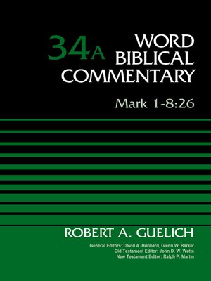 cover image of Mark 1-8: 26, Volume 34A